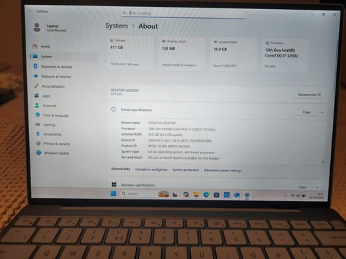 Dell xps 9315 1250u - xps, i7-1250u