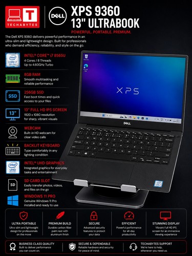Dell xps 9360 ultrabook - 9360, 13"